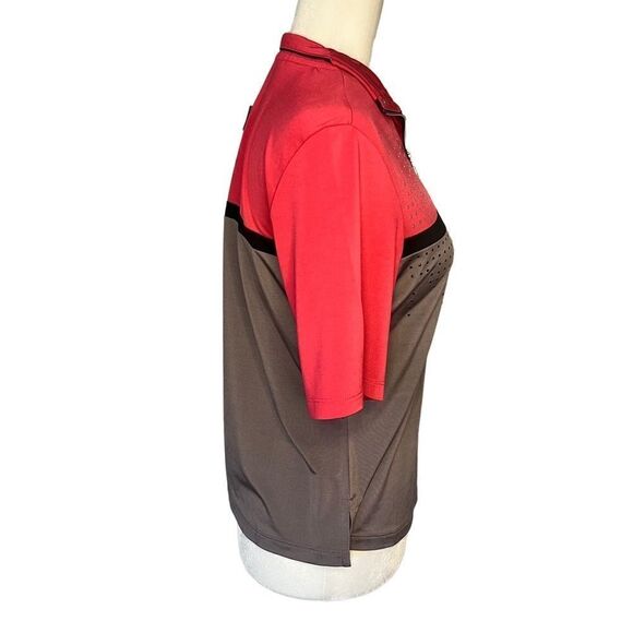 Jamie Sadock Golf Shirt. Pink and Grey with 1/4 Zipper. Short Sleeves. Sz Small - Picture 6 of 11